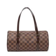 Louis Vuitton Vintage Pre-owned Belagd canvas handvskor Brown, Dam