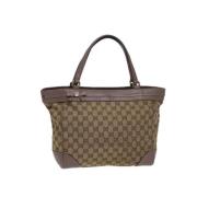 Gucci Vintage Pre-owned Canvas gucci-vskor Beige, Dam