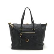 Louis Vuitton Vintage Pre-owned Tyg axelremsvskor Black, Dam