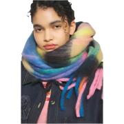 Antik Batik Multifärgad Vinterscarf Fransad Handstickad Multicolor, Da...