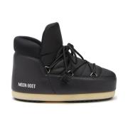 Moon Boot Svart Ikon Logotyp Vinterstövlar Black, Dam