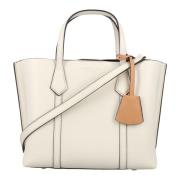 Tory Burch Lyxig lädertoteväska Ny elfenben Beige, Dam