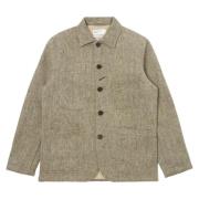 Universal Works Harris Tweed Bakers C Jacka Oliv Beige, Herr