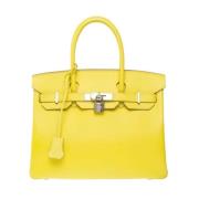 Hermès Vintage Pre-owned Laeder handvskor Yellow, Dam