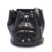 Chanel Vintage Pre-owned Tyg chanel-vskor Black, Dam