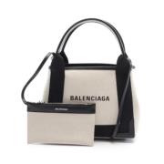 Balenciaga Vintage Pre-owned Canvas handvskor Beige, Dam