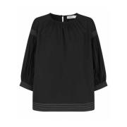 Masai Oversized Top med ¾ Ärm Black, Dam