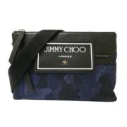 Jimmy Choo Pre-owned Pre-owned Denim axelremsvskor Blue, Dam