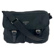 Prada Vintage Pre-owned Canvas crossbodyvskor Black, Dam