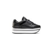 Guess Svarta Platta Sneakers Trendig Stil Black, Dam