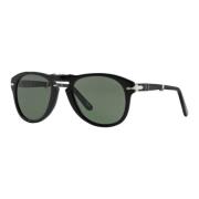 Persol Hopfällbara solglasögon Svart/Kristall Grå Grön Black, Unisex