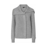 Pinko Silver Cardigan med Kristallutsmyckningar Gray, Dam