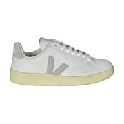 Veja Lädersneakers med Mockadetaljer White, Dam