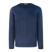 Paolo Pecora Blå Crew Neck Sweater Regular Fit Blue, Herr