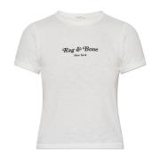 Rag & Bone Top Skrypt White, Dam