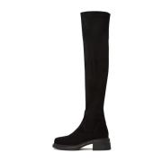 Cesare Gaspari Suede Chic Over-the-Knee Boots Black, Dam