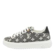 Louis Vuitton Vintage Pre-owned Denim sneakers Black, Dam