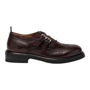 Elia Maurizi Wingtip Double Monk Strap Läderskor Brown, Dam