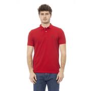 Baldinini Broderade Polo Shirts Kortärmad Red, Herr