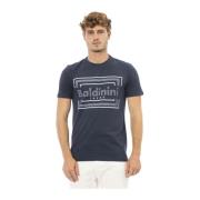 Baldinini Kortärmad Rund Hals T-shirt Blue, Herr