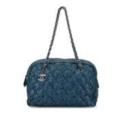 Chanel Vintage Pre-owned Nylon chanel-vskor Blue, Dam