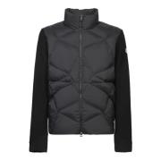 Moncler Quiltad jacka med stickade ärmar Black, Herr