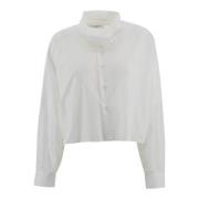 Philosophy di Lorenzo Serafini Vit Button-Down Skjorta med Unik Design...