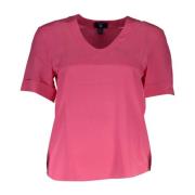 Gant Rosa Dam T-shirt Kortärmad Pink, Dam