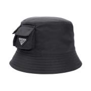 Prada Svart Stilig Hatt med Unik Design Black, Herr