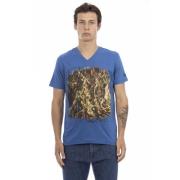 Trussardi Kortärmad V-ringad T-shirt Blue, Herr