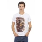 Trussardi Kortärmad V-ringad T-shirt White, Herr