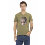 Trussardi Kortärmad V-ringad T-shirt Green, Herr