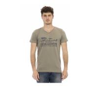 Trussardi Kortärmad V-ringad T-shirt Brown, Herr