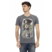 Trussardi Casual T-shirt med korta ärmar och rund hals Gray, Herr