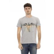 Trussardi Casual T-shirt med rund hals Gray, Herr