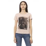 Trussardi Casual T-shirt med rund hals Pink, Dam