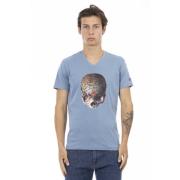 Trussardi Kortärmad V-ringad T-shirt Blue, Herr