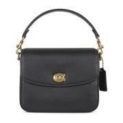 Coach Pebbled Leather Crossbody Väska Black, Dam