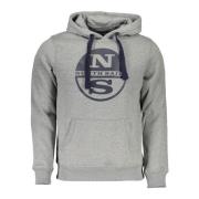 North Sails Grå Långärmad Sweatshirt med Logotyp Gray, Herr