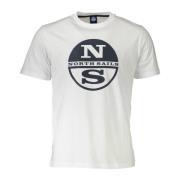 North Sails Kortärmad T-shirt Vit med Tryck White, Herr