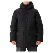 Daily Paper Svart Monogram Puffer Jacka Black, Herr