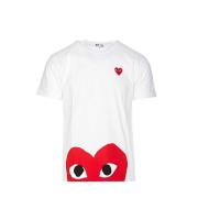 Comme des Garçons Avslappnad Bomull T-shirt White, Herr