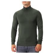 Genti Grön Stickad Turtle Neck Sweater Green, Herr