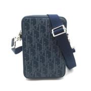 Dior Vintage Pre-owned Laeder crossbodyvskor Blue, Dam