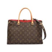 Louis Vuitton Vintage Pre-owned Canvas axelremsvskor Brown, Dam