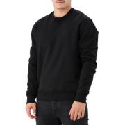 Ami Paris Svart Sweatshirt med Logobroderi Black, Herr