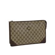 Gucci Vintage Pre-owned Canvas gucci-vskor Beige, Dam