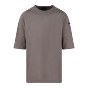 Moncler Bomull Crewneck T-shirt med Logopatch Brown, Herr