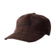 by Parra Corduroy 6 Panel Hat med Logo Brown, Herr