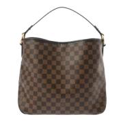 Louis Vuitton Vintage Pre-owned Canvas axelremsvskor Brown, Dam